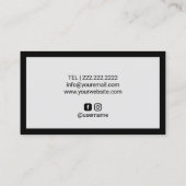 Minimalistischer Border Makeup Artist Lashes Brows Visitenkarte (Rückseite)