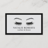 Minimalistischer Border Makeup Artist Lashes Brows Visitenkarte (Vorderseite)