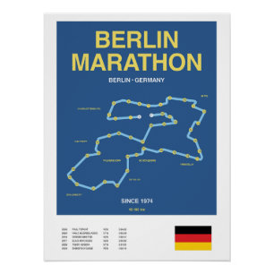 Minimalistischer Boston-Marathon-Linienstich Poster