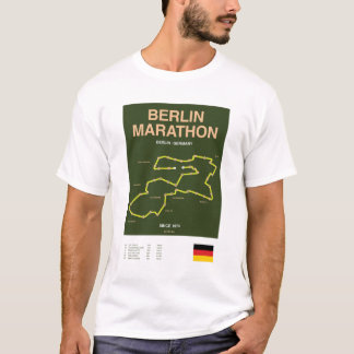 Minimalistischer Boston-Marathon-Linienstich T-Shirt