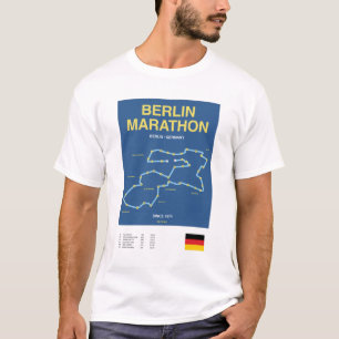 Minimalistischer Boston-Marathon-Linienstich T-Shirt