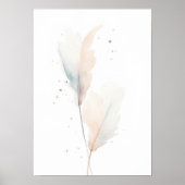 Minimalistischer Botanik-Blatt-Kunstposter | Blush Poster (Vorne)