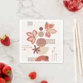 Minimalistischer Botanischer Abstrakt Serviette (Beispiel)