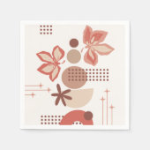 Minimalistischer Botanischer Abstrakt Serviette (Vorderseite)