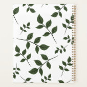 Minimalistischer Botanischer Blätter Personalisier Planer (Rückseite)