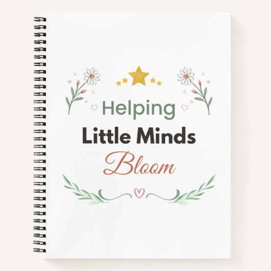 Minimalistischer Botanischer Gänseblümchen-Blumen- Notizblock (Vorderseite)
