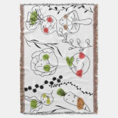 Minimalistischer Botanischer Garten Ernte Gemüse Decke (Vorderseite Vertikal)