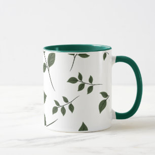 Minimalistischer botanischer grüner Blätter Zweito Tasse