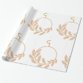 Minimalistischer botanischer Kranz modern neutral Geschenkpapier (Ungerollt)