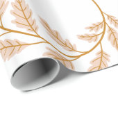 Minimalistischer botanischer Kranz modern neutral Geschenkpapier (Rolleneckpunkt)