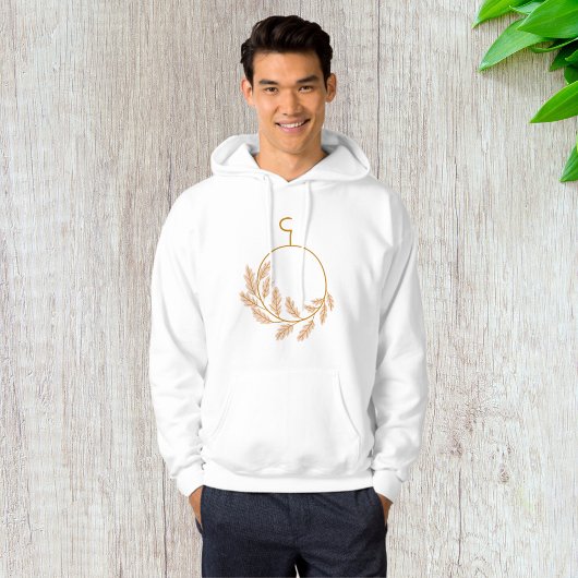 Minimalistischer botanischer Kranz modern neutral Hoodie