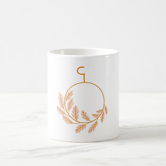 Minimalistischer botanischer Kranz modern neutral Kaffeetasse