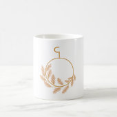 Minimalistischer botanischer Kranz modern neutral Kaffeetasse (Mittel)