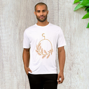 Minimalistischer botanischer Kranz modern neutral T-Shirt
