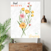 Minimalistischer botanischer Kunstdruck mit benutz Poster