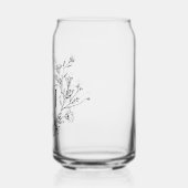 Minimalistischer Botanischer Monogramm-Hochzeitsti Dosenglas (Links)