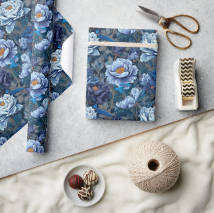 Minimalistischer Botanischer Pfingstrosen-Druck Geschenkpapier
