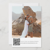 Minimalistischer botanischer QR-Code-Foto Save The Date (Rückseite)