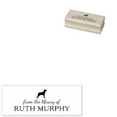 Minimalistischer Boxer Hund aus der Bibliothek, Bu Gummistempel (Stempel)