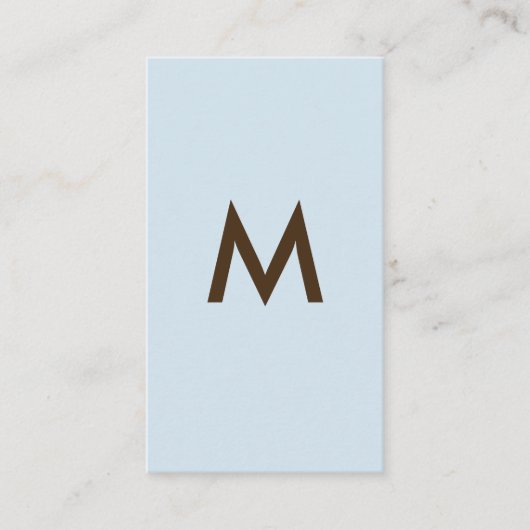 Minimalistischer brauner Hintergrund für Monogramm Visitenkarte (Vorderseite)