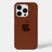 Minimalistischer brauner Leder Look iPhone Case (Rückseite)