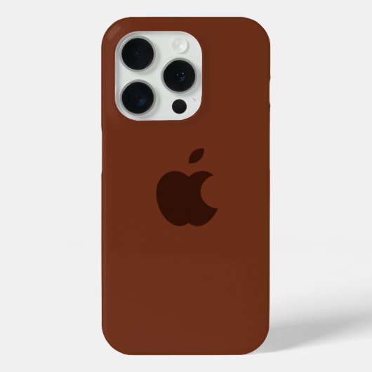 Minimalistischer brauner Leder Look iPhone Case (Rückseite)