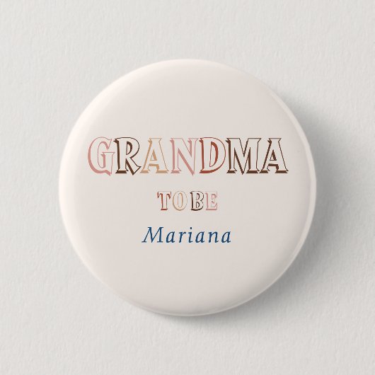 Minimalistischer brauner moderner geschlechtsneutr button (Vorderseite)
