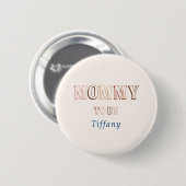 Minimalistischer brauner moderner geschlechtsneutr button (Vorne & Hinten)
