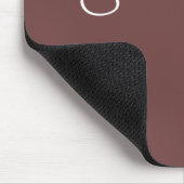 Minimalistischer brauner trendiger Skript-Name Mousepad (Ecke)