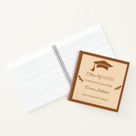 Minimalistischer brauner und beigefarbener Abschlu Notizblock