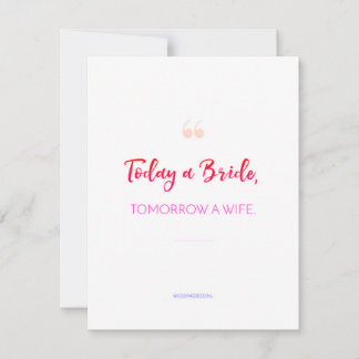 Minimalistischer bridaler Zitat Grafik Feiertagskarte