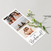 Minimalistischer Bridesmaid-Vorschlag FotoCollage Einladung
