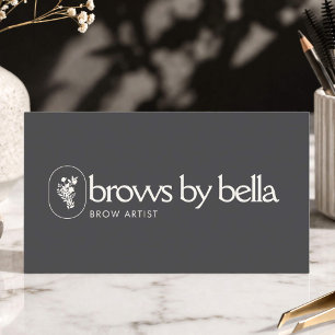 Minimalistischer Brow-Artist-Beauty-Studio-Luxus-H Visitenkarte