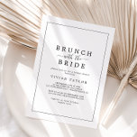 Minimalistischer Brunch mit Bride-Brautparty Einladung<br><div class="desc">Dieser minimalistische Brunch mit Brautdusche lädt zum Polterabend ein. Das moderne romantische Design besticht durch klassische schwarz-weiße Typografie gepaart mit einer rustikalen und eleganten Kalligraphie mit Vintagem handgeschriebenem Stil. Anpassbar in jeder Farbe. Behalt das Design einfach und elegant, wie es ist, oder personalisiere es durch Hinzufügen von eigenen Grafiken und...</div>