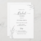 Minimalistischer Brunch mit Bride-Brautparty Einladung (Vorne/Hinten)