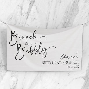 Minimalistischer Brunch und prickelnde Geburtstags Banner