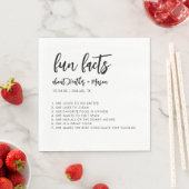 Minimalistischer Brush Wedding Spaß Fakten über Serviette (Beispiel)