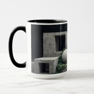Minimalistischer brutalistischer Botanik-Personali Tasse