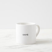 Minimalistischer Bücherwurm buchen Nerd Espressotasse (Vorderseite Rechts)