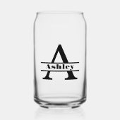 Minimalistischer Buchstabe A Monogramm und Individ Dosenglas (Vorderseite)