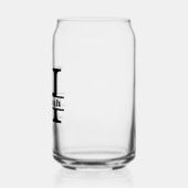 Minimalistischer Buchstabe H Monogramm und Individ Dosenglas (Links)