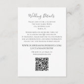 Minimalistischer Burgundy-Hochzeitcode - QR-Code Begleitkarte (Vorderseite)