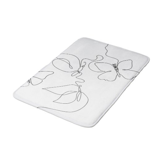 Minimalistischer Butterfly-Bademantel Badematte (Schrägansicht)