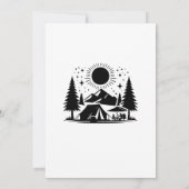 Minimalistischer Camping Junggeselinnen-Abschied Einladung (Rückseite)