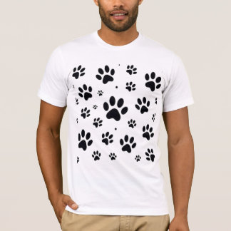 Minimalistischer Cat Paw Print T-Shirt