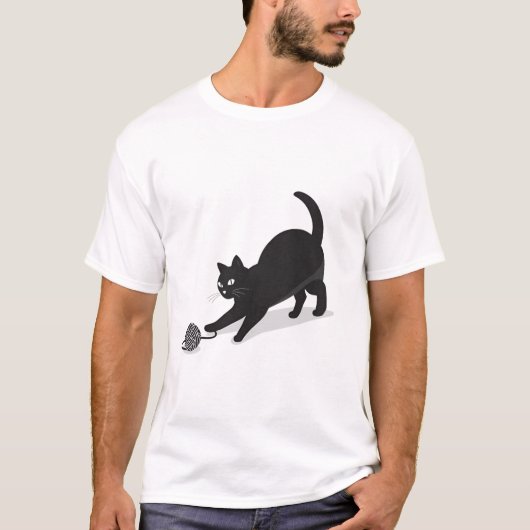 Minimalistischer Cat Vector | Funny T - Shirt Desi (Vorderseite)