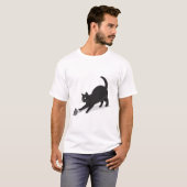 Minimalistischer Cat Vector | Funny T - Shirt Desi (Vorne ganz)