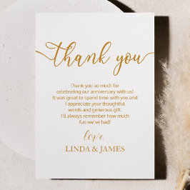 Minimalistischer Champagner-Hochzeitstag Dankeskarte