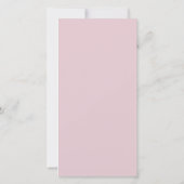 Minimalistischer Champagner Rosa Kalender Save The Date (Rückseite)
