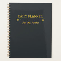 Minimalistischer Charcoal Gold Planer